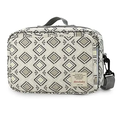 MOMIGO Baby Diaper Caddy Bag - Pampers Caddy Tote Baby Aravachasi Sumkasi Bolalar Xonasi Saqlash Savati Pamperslar, Salfetkalar va O'yinchoqlar uchun Tashqi Makon uchun Mini Pampers Sumkasi (Kvadrat) 