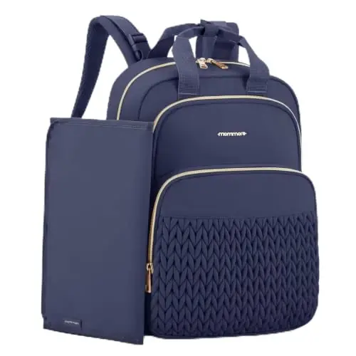 mommore Diaper Bag Backpack, Large Travel Baby Bag for Daily Essentials | Stylish Diaper Backpack for Toddler, Insulated Pockets, Changing Pad & Stroller Straps for Outdoor Trip - 1