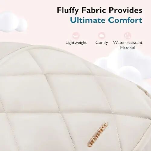 mommore Diaper Bag Backpack, Travel uchun kichik taglik bezi ryukzaki, tortma puffer taglik bezi sumkasi, aravachalar uchun tasma bilan engil kapitone bolalar sumkasi, almashtirish uchun taglik - 3
