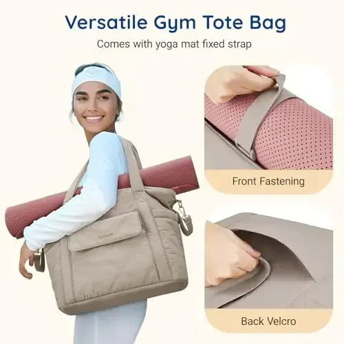 mommore Diaper Bag Tote Izolyatsiya qilingan cho'ntaklari bo'lgan kichik bolalar sumkasi, Aravalar uchun tasmali yengil onalar sumkasi, Hamshira Sport zaliga sayohat - 3