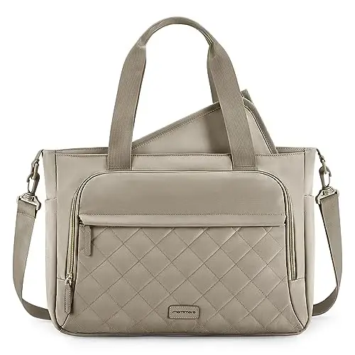 mommore Diaper Bag Tote Small Baby Bag with Insulated Pockets, Lightweight Mommy Tote with Stroller Straps, Nurse Gym Travel - 1