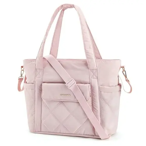 mommore Diaper Bag Tote Small Baby Bag with Insulated Pockets, Lightweight Mommy Tote with Stroller Straps, Nurse Gym Travel - 1