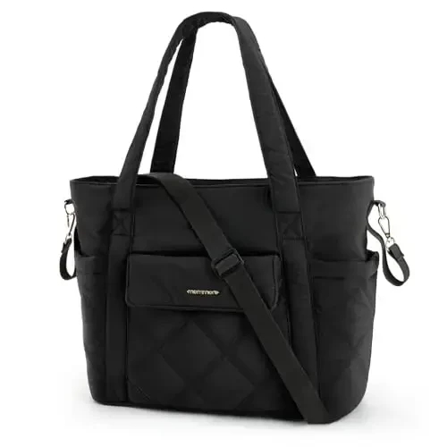mommore Diaper Bag Tote Small Baby Bag with Insulated Pockets, Lightweight Mommy Tote with Stroller Straps, Nurse Gym Travel 
