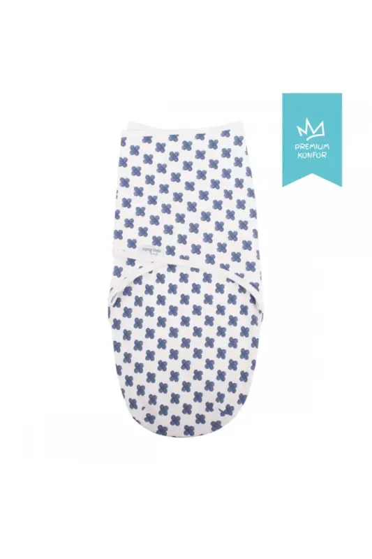 Mommyslab Magazasi 0 -3 Oy Desenli Yangi Mavsum Kundak %100 Paxta - Yangi-MAVI GUL - 7