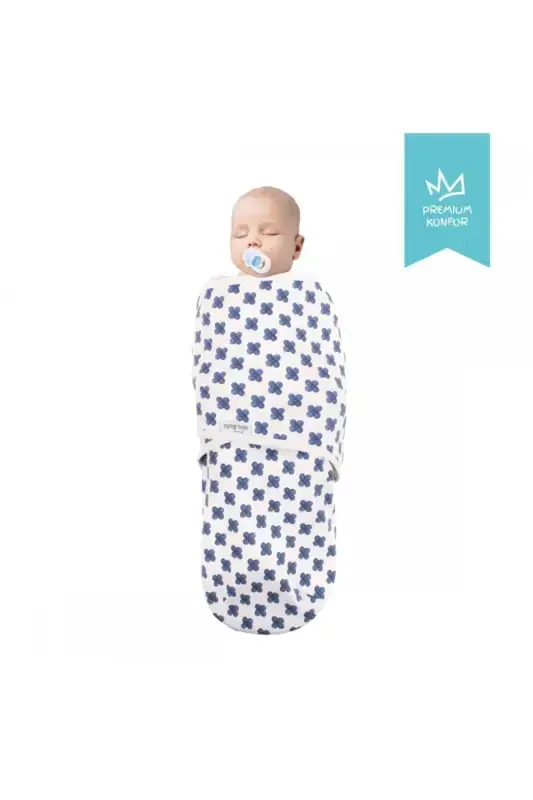 Mommyslab Magazasi 0 -3 Oy Desenli Yangi Mavsum Kundak %100 Paxta - Yangi-MAVI GUL - 8