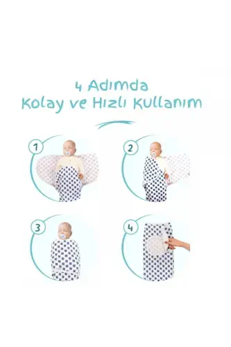 Mommyslab Store 0-3 Months Patterned New Season Swaddle 100% Cotton - New-BLUE FLOWER - 3