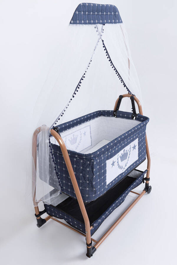 Mom's Side Basket Crib Stroller Luxury Crib - 1