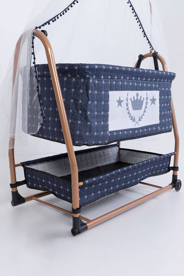 Mom's Side Basket Crib Stroller Luxury Crib - 4