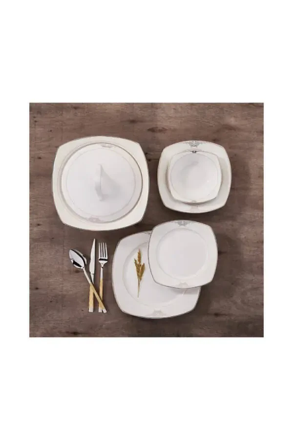Mona Collection 60-Piece Square Dinner Set - 4