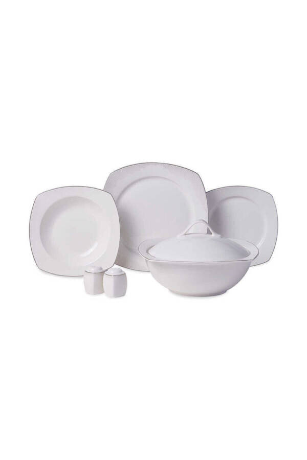 Mona Collection 60 Piece Square Dinner Set - 7