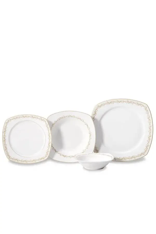 Mona Collection 60 Piece Square Dinner Set - 7
