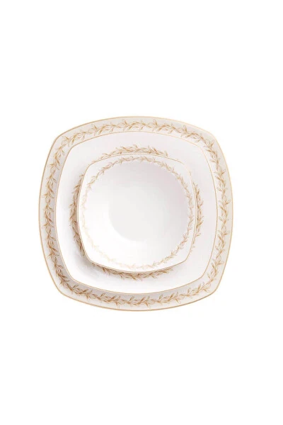 Mona Collection 60 Piece Square Dinner Set - 10