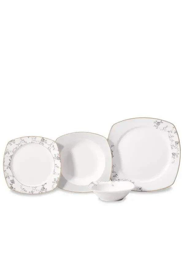 Mona Collection 60 Piece Square Dinner Set - 7