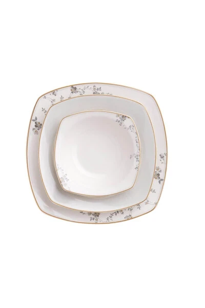 Mona Collection 60 Piece Square Dinner Set - 8