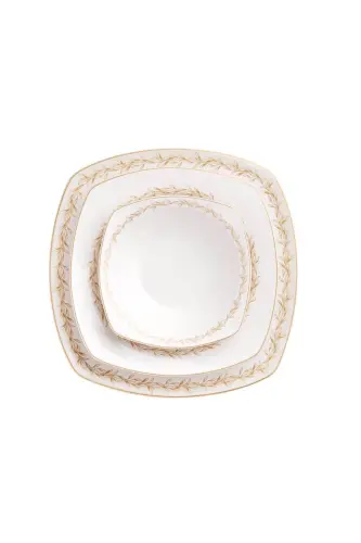 Mona Collection 60 Parça Kare Yemek Takımı A8132 - KORKMAZ (1)