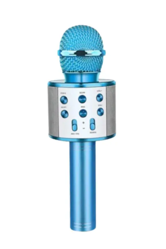 Monadm Kabelsiz Karaoke Mikrofon Bluetooth Mp3 Çalar Sd-usb-aux Kirishli-koʻk - 3