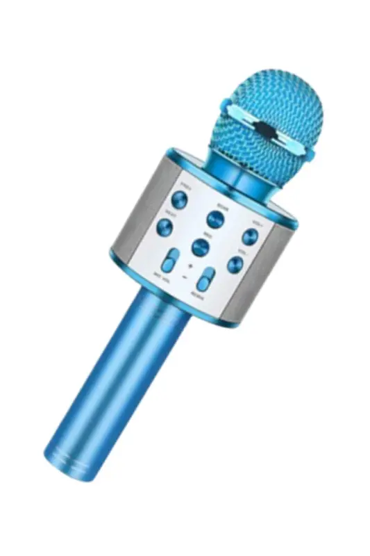Monadm Wireless Karaoke Microphone Bluetooth Mp3 Player Sd-usb-aux Input-blue - 2