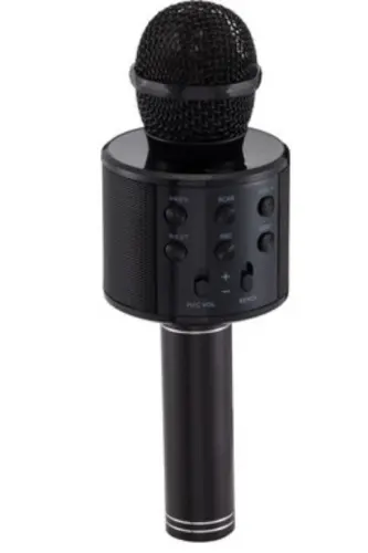 Monadm Wireless Karaoke Microphone Bluetooth Mp3 Player Sd-usb-aux Input-DARK 