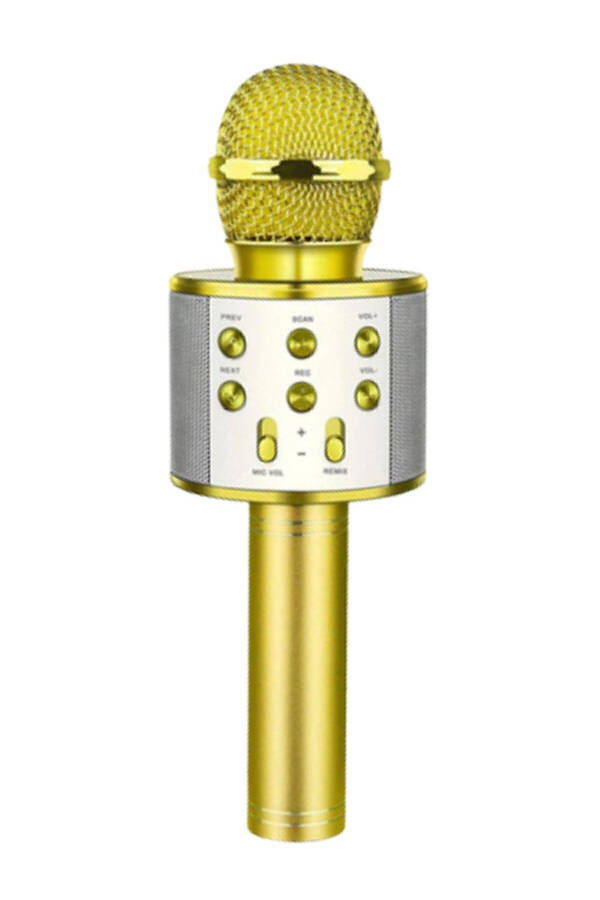 Monadm Wireless Karaoke Microphone Bluetooth MP3 Player with SD-USB-AUX Input - 3