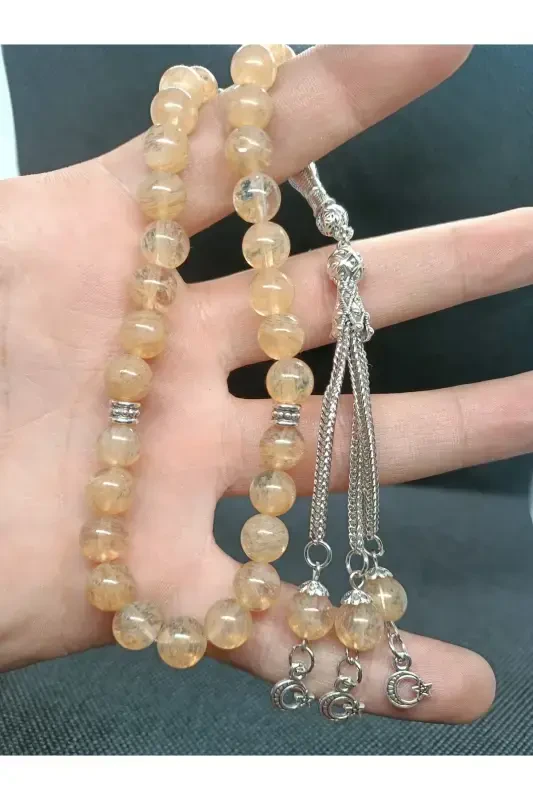 Money And Luck Stone - Citrine Rosary - 33 Beads - Special Cocooon-yellow - 2