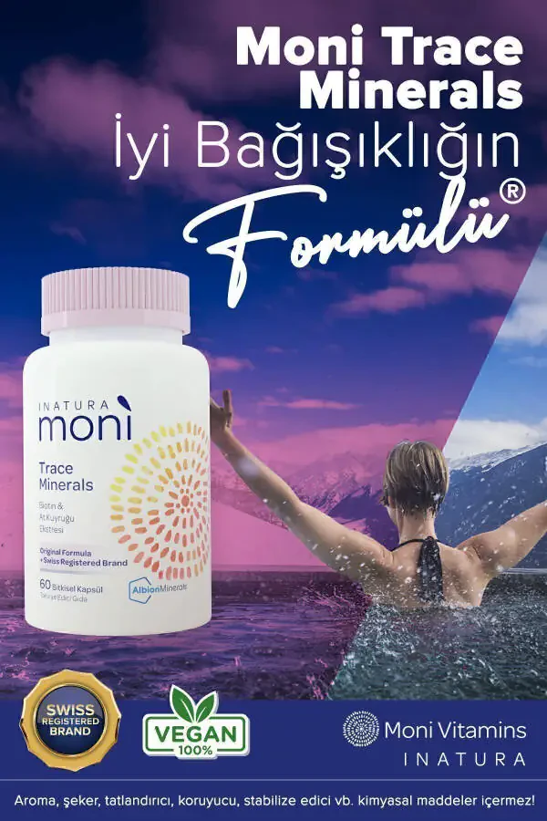 Moni Trace Minerals Soch, Teri va Tirnoq Vitamini 60 Vegan Kapsula Biotin, Sink, Otquyruq (SILITSIY) - 5