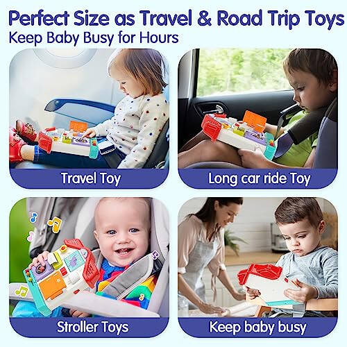 MONLEKIDS Busy Board for 1 Year Old Girl Gifts, 9 in 1 Montessori Toys for 1 Year Old Girl Toys with Light & Music, Baby Toys 12-18 Months 1 Year Old Girl Birthday Gift - 4