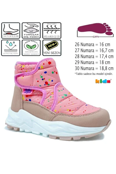 Monny Comfortable and Warm Orthopedic Girl's Carboot Powder Pink - KIDX (1)