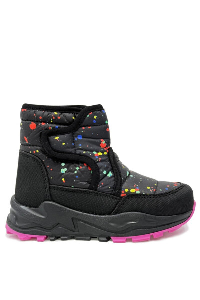 Monny Comfortable and Warm Orthopedic Girl's Karbotu Black Fuchsia 