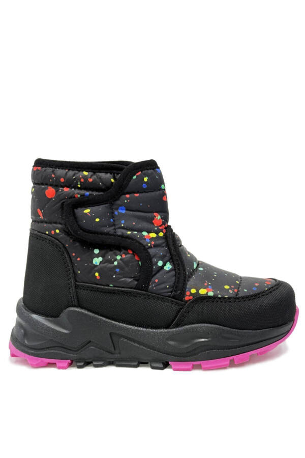 Monny Comfortable and Warm Orthopedic Girl's Karbotu Black Fuchsia - 1