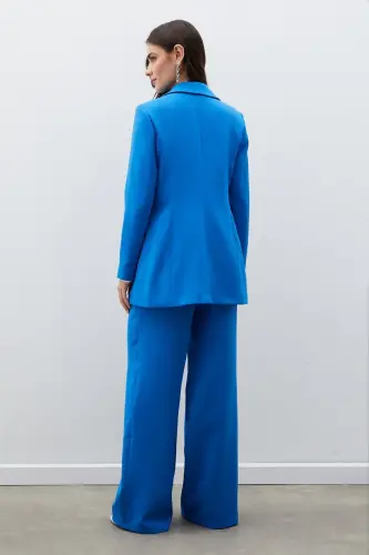 Mono Collar Classic Jacket - Indigo-INDIGO - 7