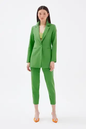 Mono Collar Classic Jacket - Light Green-LIGHT GREEN - 5