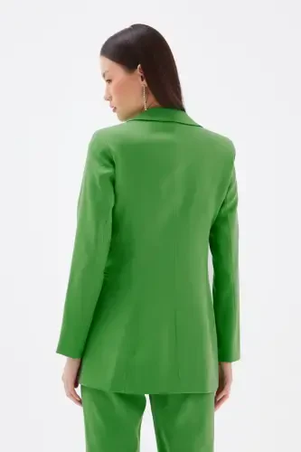 Mono Collar Classic Jacket - Light Green-LIGHT GREEN - 7