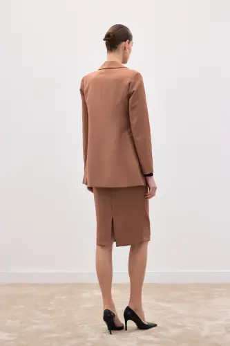 Mono Yaka Klasik Ceket - Camel-CAMEL - 6