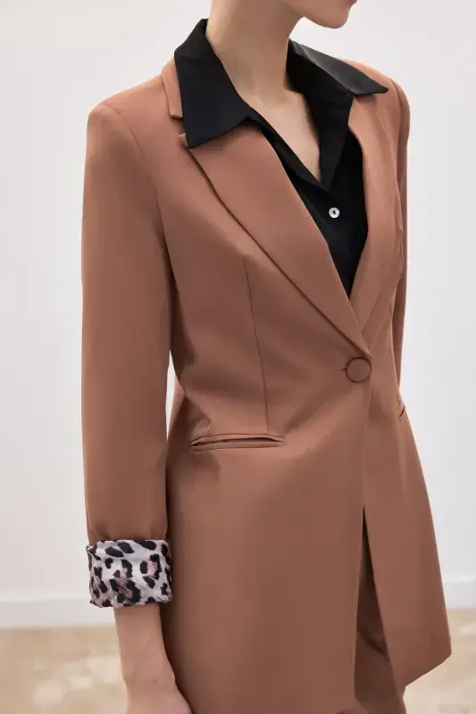 Mono Yaka Klassik Ko'ylagi - Camel-CAMEL - 4