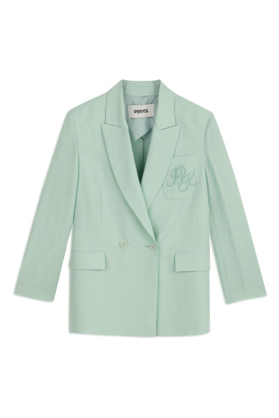 Monogram Embroidered Blazer - 8