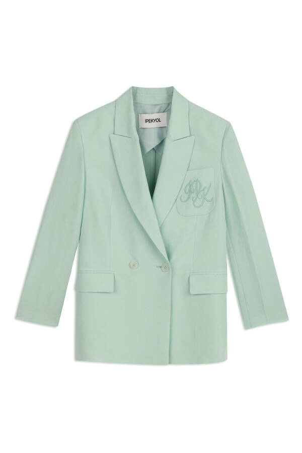 Monogram Embroidered Blazer - 8