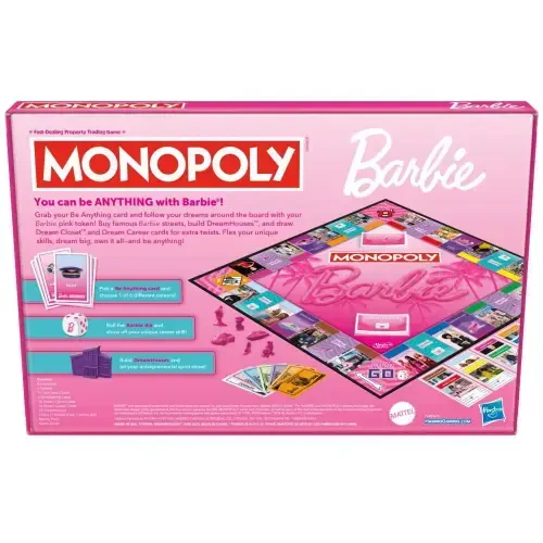 Monopoly: Barbie Edition Board Game, Family Game for 2-6 Players, Ages 8 and Up - MONOPOLY (1)