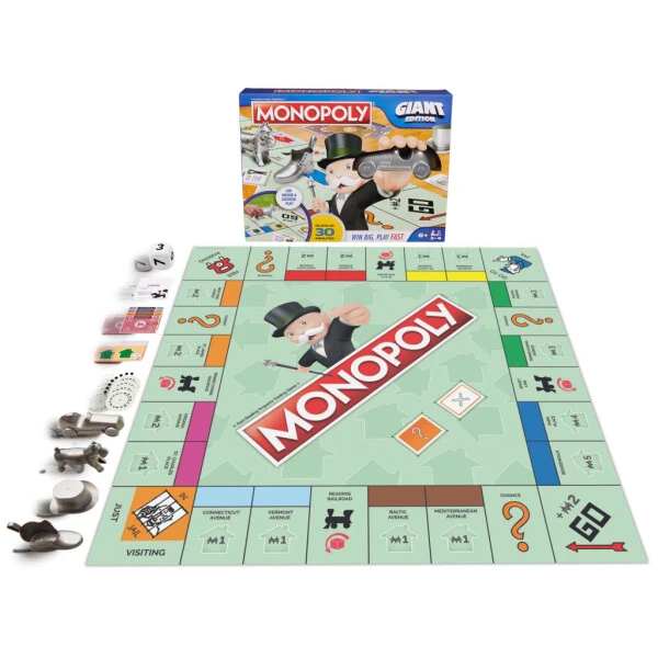 Monopoly Board Game Giant Edition Game for Kids Ages 6+ - 1