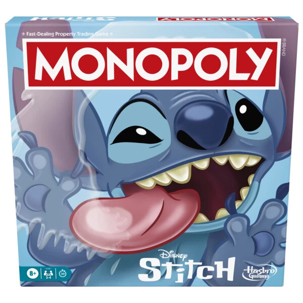 Monopoly Disney Stitch Edition Board Game, Officially Licensed Disney Game, Kids Games for Ages 8+ - MONOPOLY