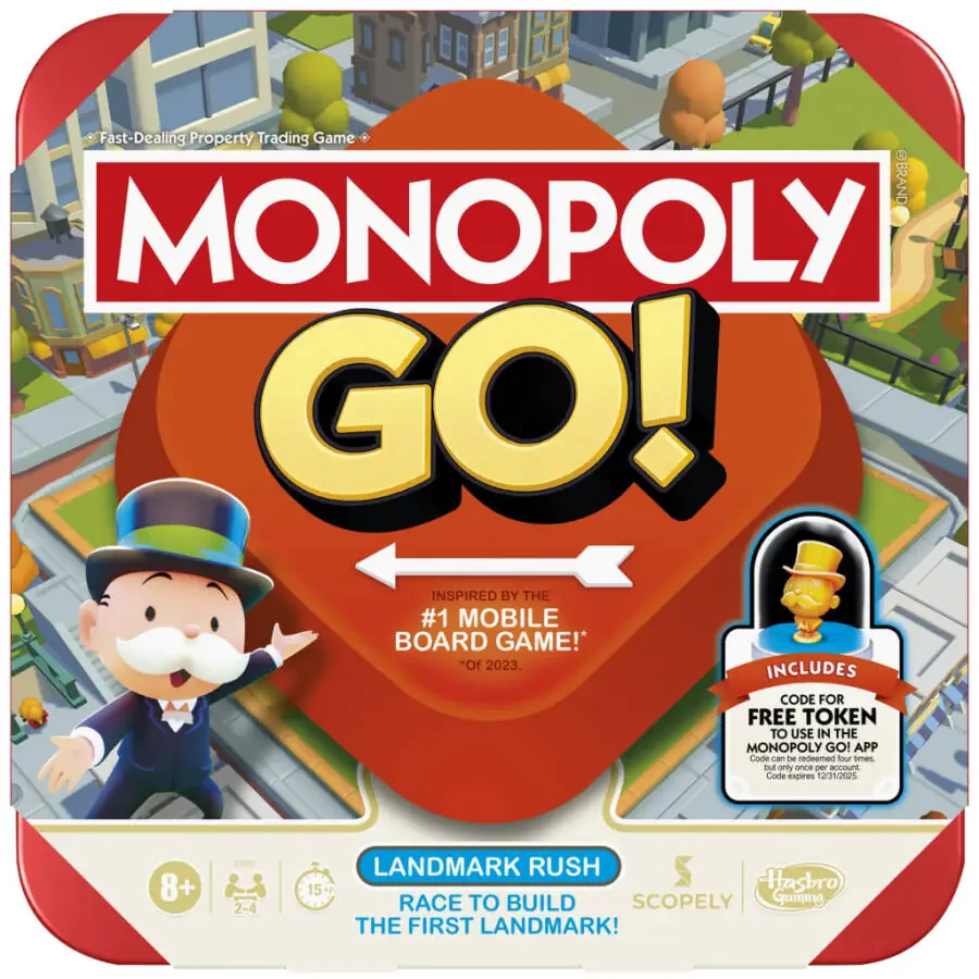 Monopoly GO! Настольная игра, вдохновленная популярной мобильной игрой, 15 мин., семейные игры, 8+ - 1