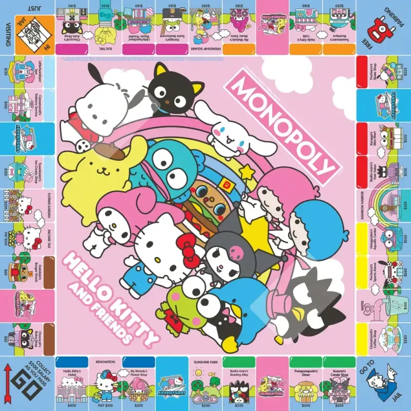 Monopoly® Hello Kitty® va Do'stlar O'yin taxtasi, USAopoly tomonidan - 2