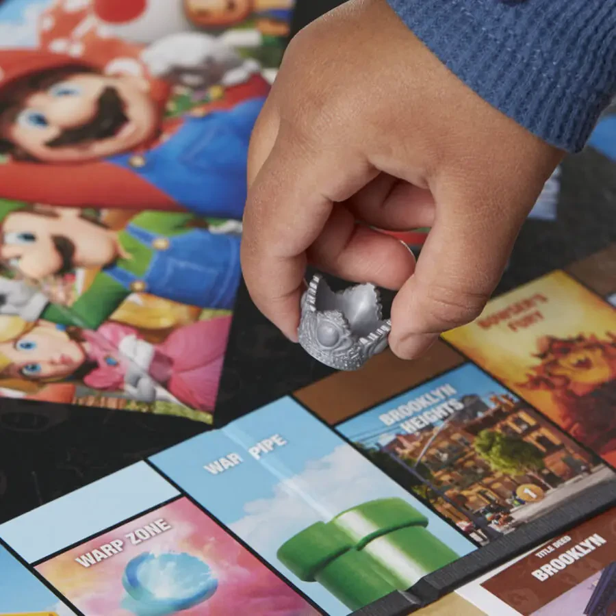 Monopoly Super Mario Bros. Kino Filmi Nashri Bolalar Stol O'yini, Bowser Belgisi bilan birga keladi. - 4