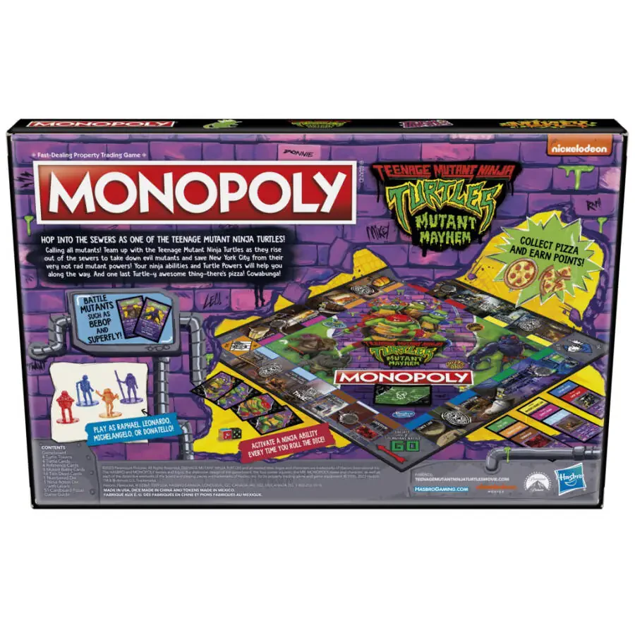 Monopoly Teenage Mutant Ninja Turtles: Mutant Mayhem Edition Board Game for Kids Ages 8+ - 5