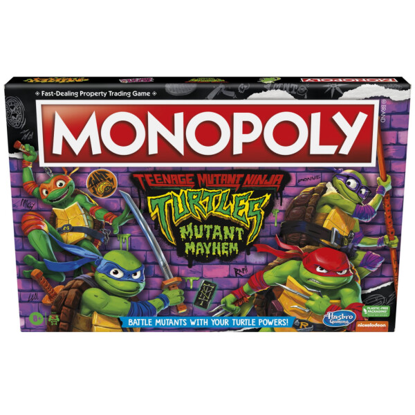 Monopoly Teenage Mutant Ninja Turtles: Mutant Mayhem Edition Board Game for Kids Ages 8+ - MONOPOLY