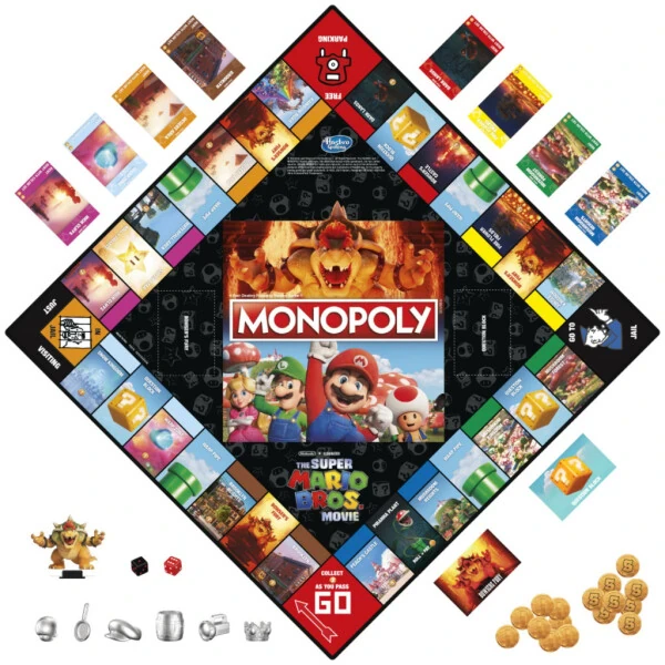 Monopoly The Super Mario Bros. Movie Edition Kids Board Game, Includes Bowser Token - 6