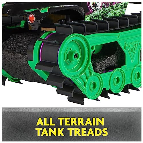 Monster Jam, Official Grave Digger Trax All-Terrain Remote Control Outdoor Vehicle, 1:15 Scale, Kids Toys for Boys and Girls Ages 4 and up - 4