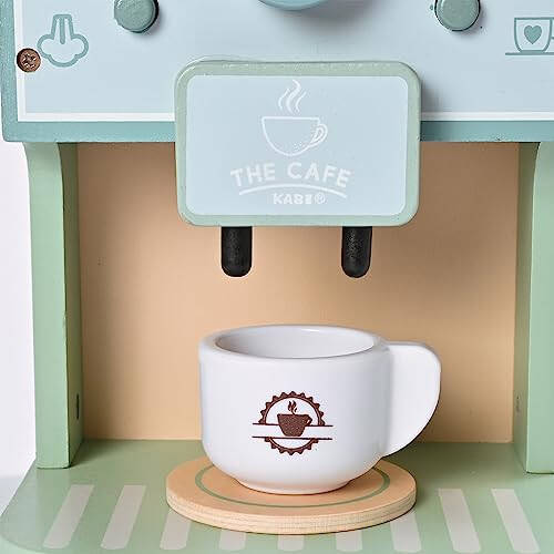 MONT PLEASANT Çocuklar Ahşap Oyuncaklar Bebek Taklit Oyun Mutfak Aksesuarları Yeşil Kahve Makinesi Espresso Makinesi Oyun Seti Montessori Mutfak Oyuncağı Kız ve Erkek Çocuklar İçin Hediye - 34