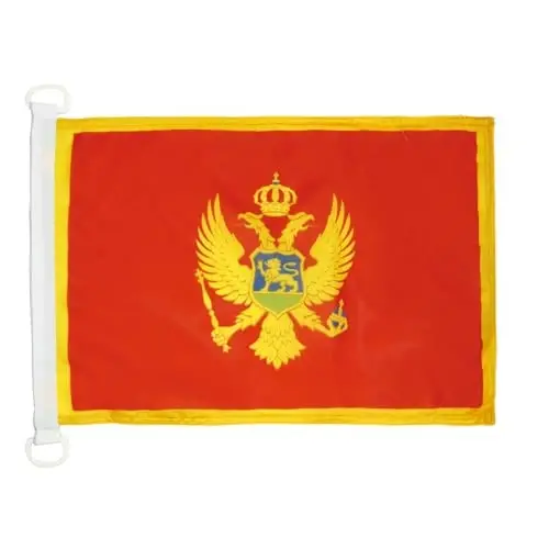 Montenegro NAUTICAL Flag 18'' x 12'' - Montenegrin flags 30 x 45 cm. - Banner 12x18 in for boat - AZ FLAG 
