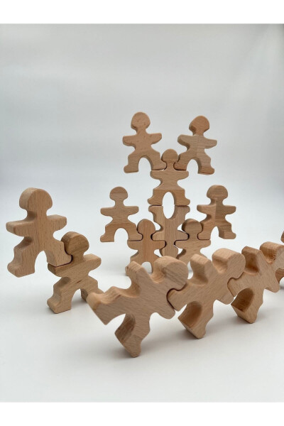 Montessori Denge Oyuncağı, Insan Denge Seti, Eğitici Ahşap Oyuncak - 4