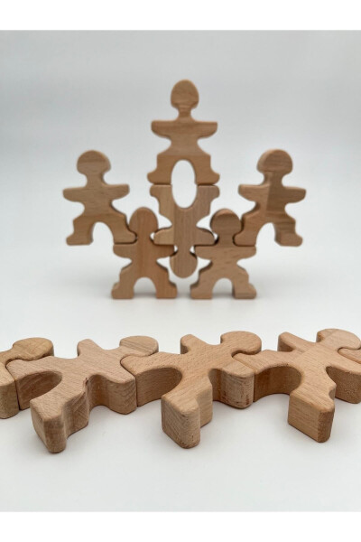 Montessori Denge Oyuncağı, Insan Denge Seti, Eğitici Ahşap Oyuncak - 5